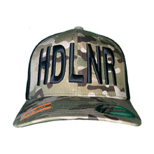 Load image into Gallery viewer, Multicamo FlexFit "HDLNR" Embroidered Trucker Mesh Hat